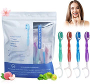 Kit di igiene orale 5 in 1 - Spazzola da denti da getto - Spazzola da denti per viaggio - Capsula per pasta da denti - Aria fresca - Design compattibile - Cura della bocca