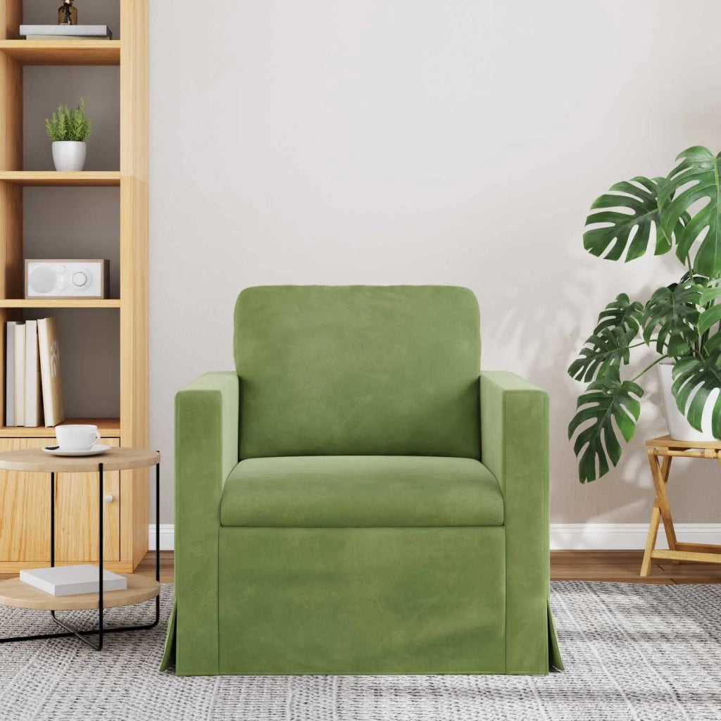 Divano Verde chiaro 78 x 78 x 80 cm Velluto 42024407