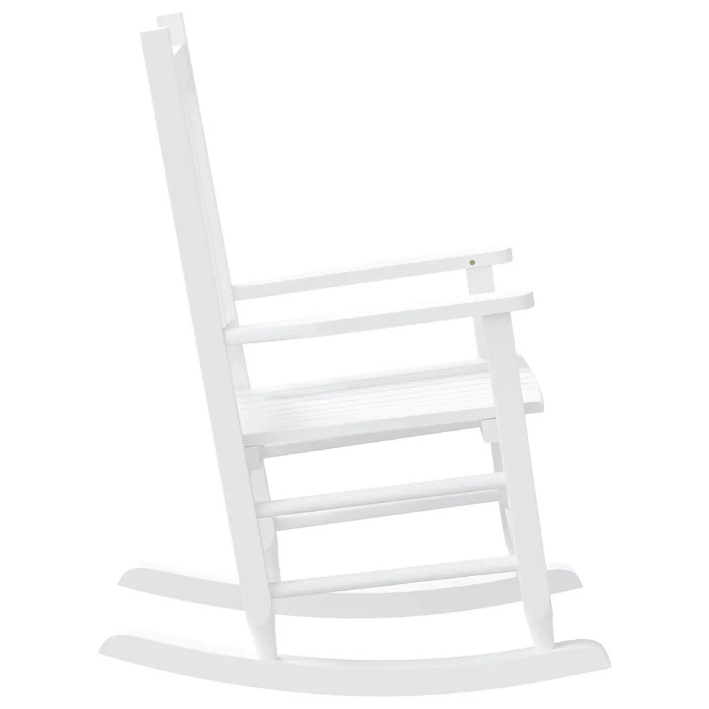 Sedie a Dondolo per Bambini 2 pz Bianche Legno Massello Pioppo CFW6065298