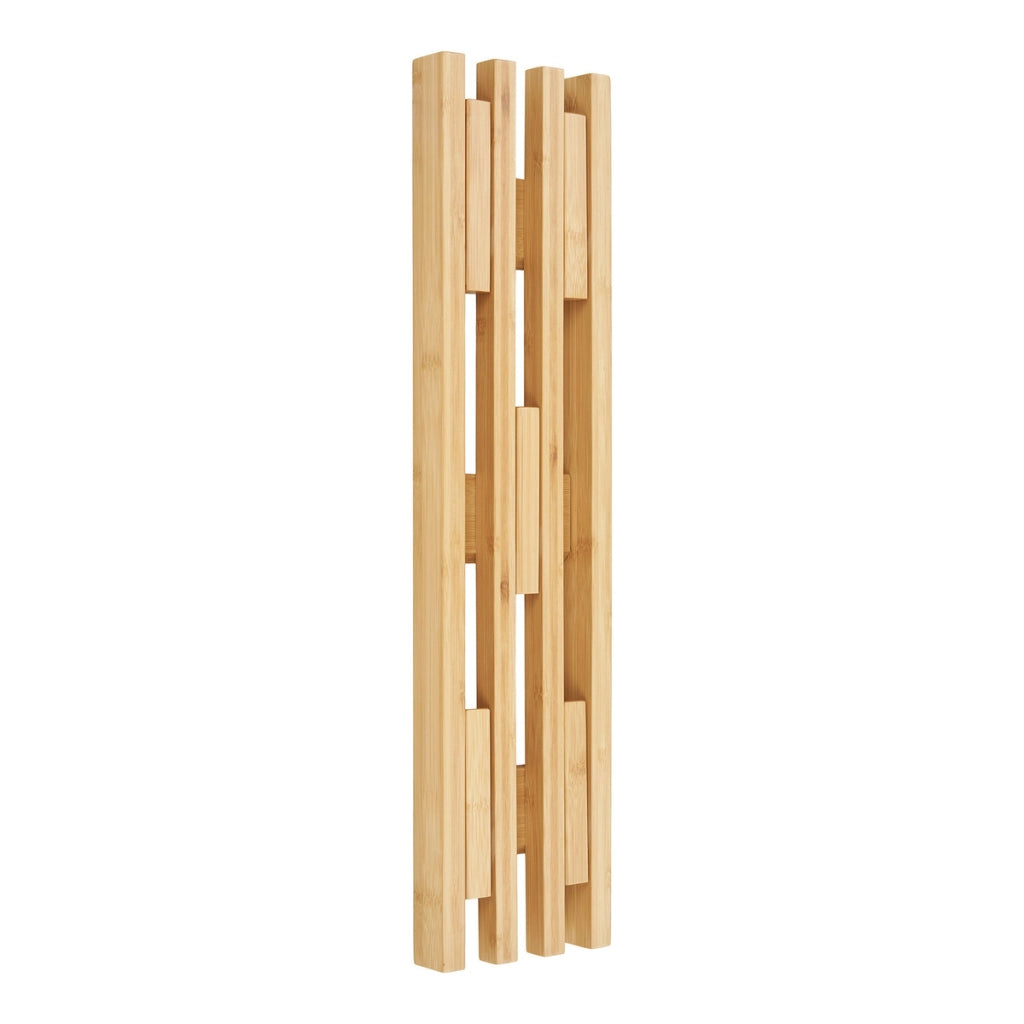Appendiabiti da Parete Ember, Marrone, Bamboo, 3,5x14x60 cm