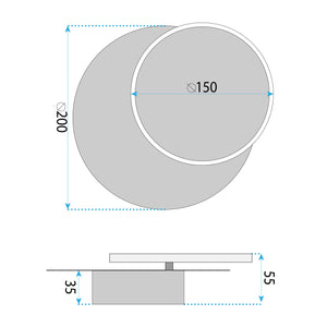 Applique Da Parete Led Lhj082-w Black