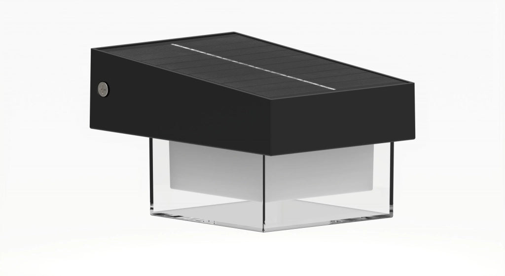 Applique solare LED da esterno con sensore di movimento IP54 400lm luce fredda 6000K 3 modalità crepuscolare ricarica solare