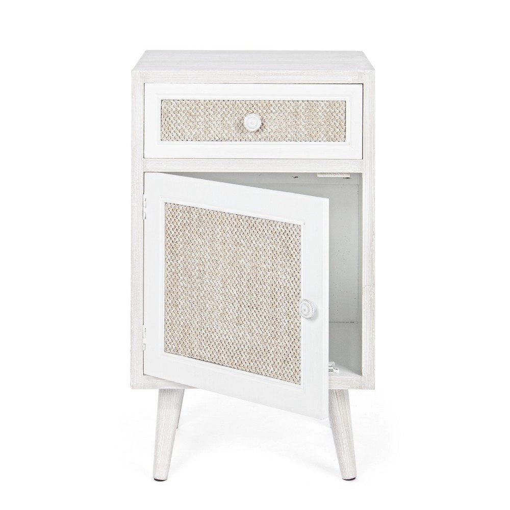 Mobiletto Legno Bianco Boho da Interno - MONIQUE