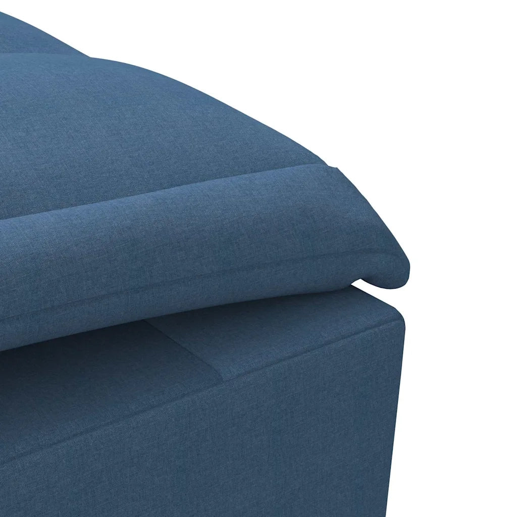 Chaise Longue Massaggi Cuscino a Rullo Blu in Tessuto 379449