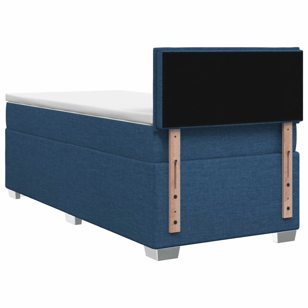 Letto box spring con materasso Blu 100 x 200 cm Tessuto 3450410
