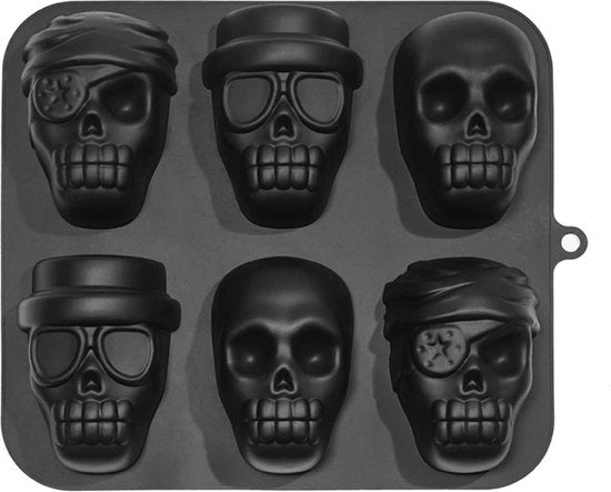 Forma di cioccolato in silicone - Forma per dolci in silicone Testa di morto per cioccolato Forma per caramelle per matite gel per fondant cera biscotto