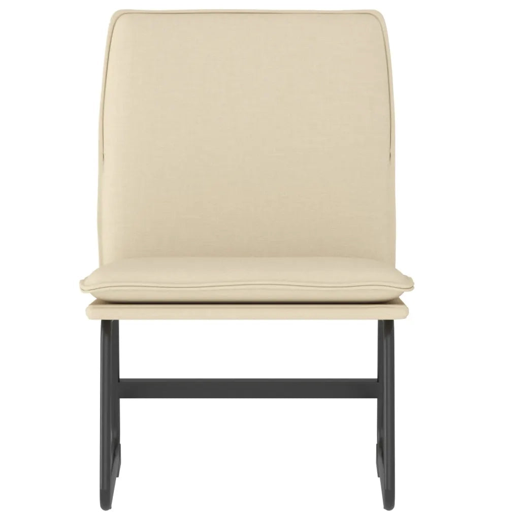Sedia Lounge Crema 52x75x76 cm in Tessuto cod mxl 14379