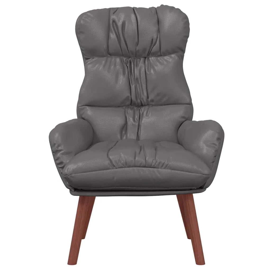 poltrona Grigio 69 x 74 x 93 cm Pelle Artificiale 42001874