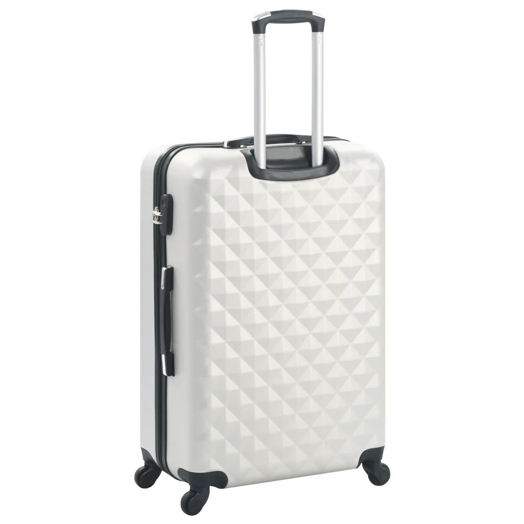 Set Trolley a Custodia Rigida 3 pz Argento Lucido in ABS