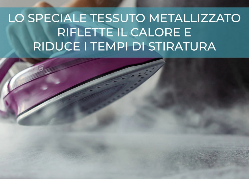 Copriasse da Stiro Universale Metallizzato Bordo Con Elastico 140x50cm