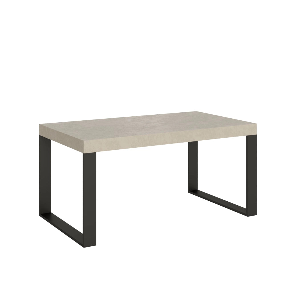 Tavolo Allungabile 160-264x90x77 cm Tecno Premium Cashmere Telaio Antracite