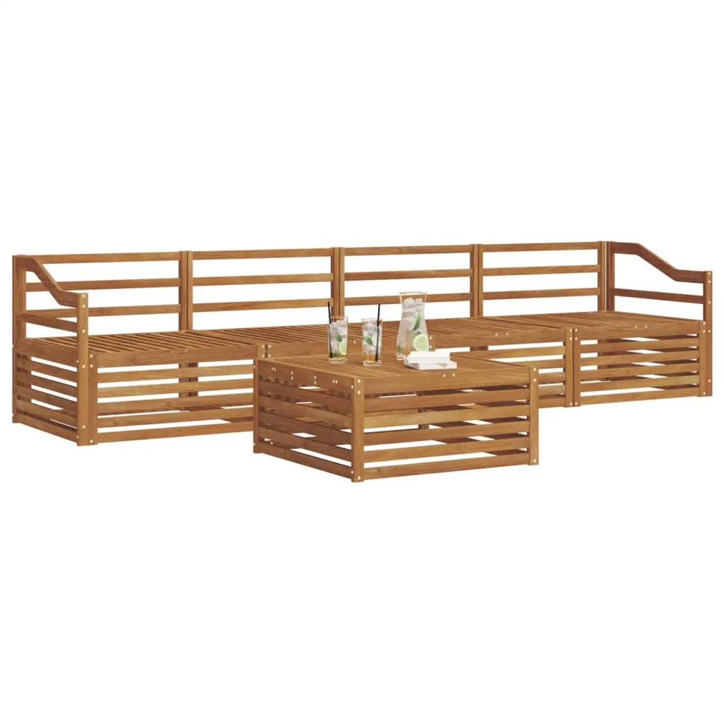 Set di divani da esterno 5 pcs Naturale