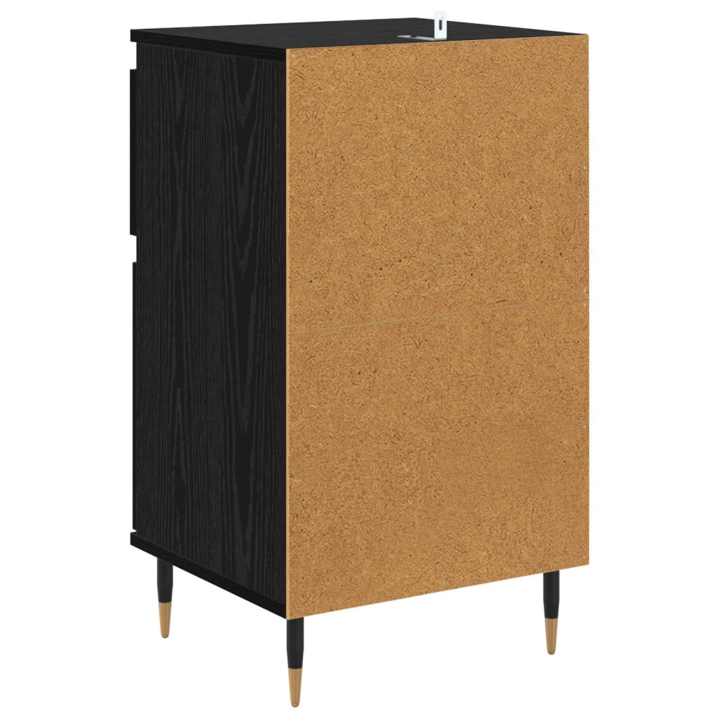 Credenza | Madia | Buffet da pranzo | Armadio da pranzo con cassetto Rovere Nero 40 x 35 x 70 cm