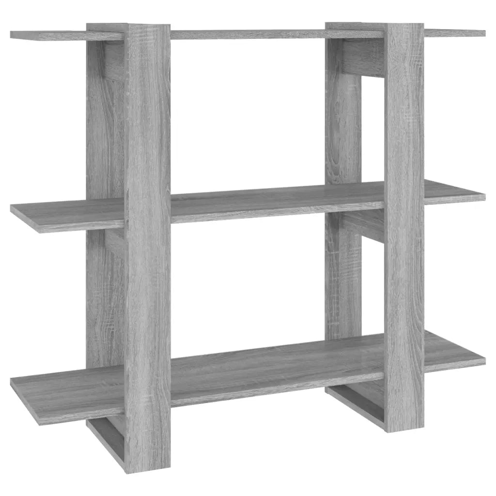 Libreria Divisorio-Scaffale per Libri-Mobile di Stoccaggio Grigio Sonoma 100x30x87 cm