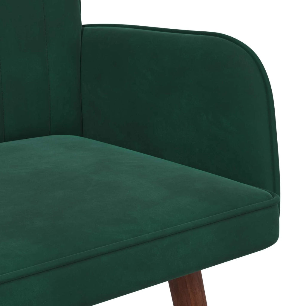 Sofa a Due Posti Verde Scuro 115 x 61 x 87 cm Velluto