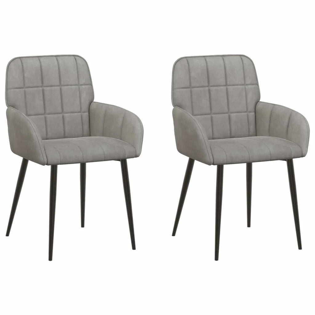Sedie da pranzo 2 pcs Velluto (V) Grigio Chiaro 42034271