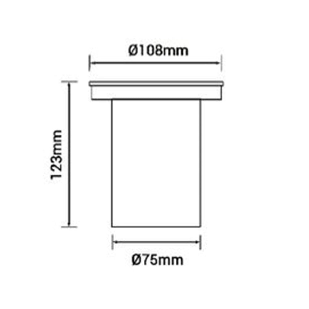 Trade Shop - Faretto Da Incasso A Pavimento Esterno Lampada Da Terra Segnapassi Attacco Gu10 105-r108 -