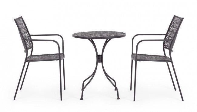 Tavolo Rotondo Acciaio Verde da Esterno 60 cm - LUXURIA