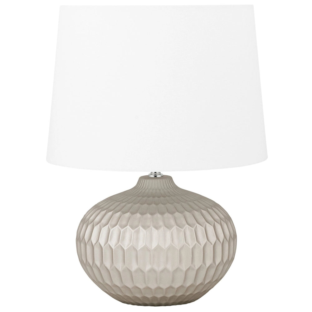 Lampada da Comodino dorato Base Rotonda Paralume Bianco abat jour