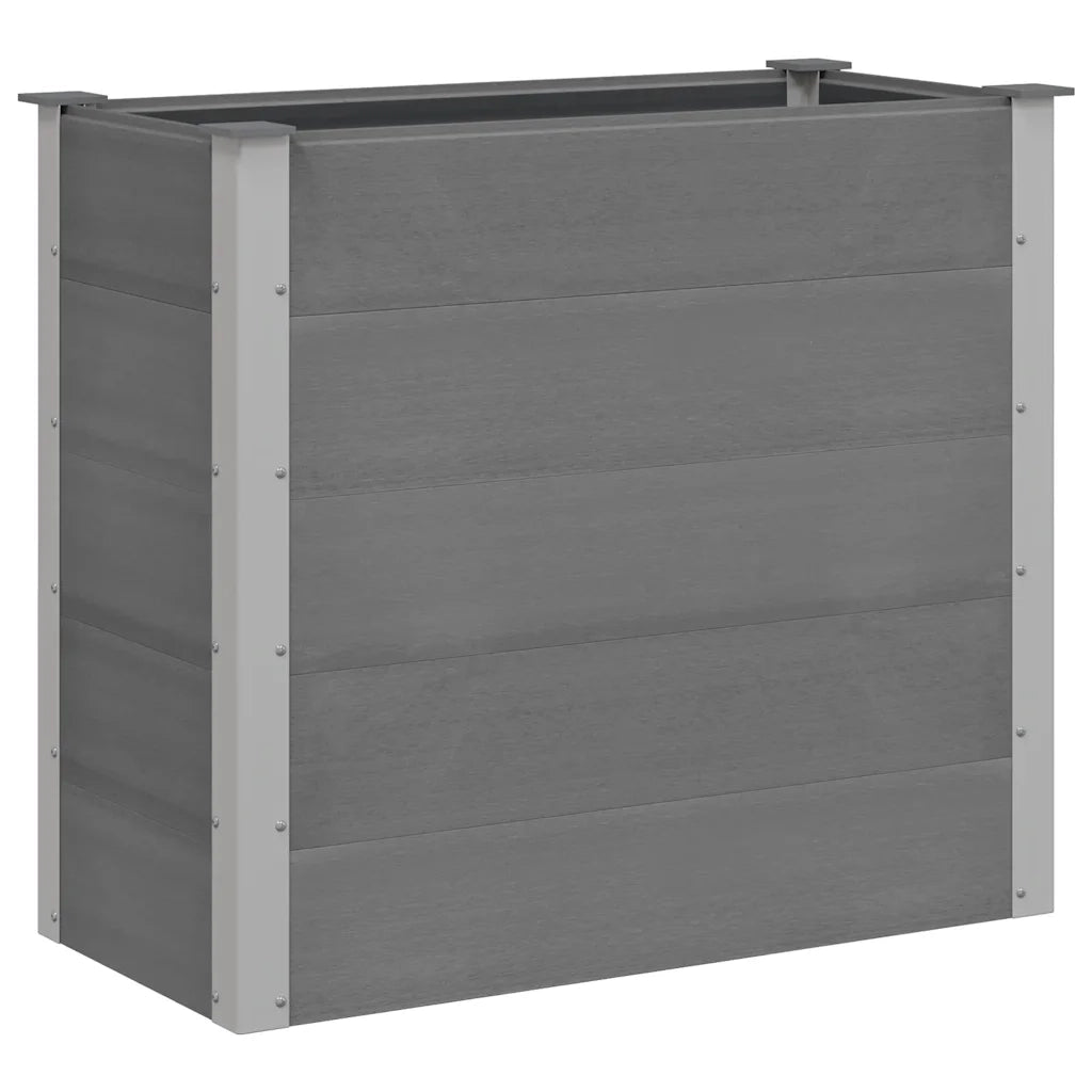 Letto Rialzato da Giardino in WPC 100x50x91 cm Grigio 43604