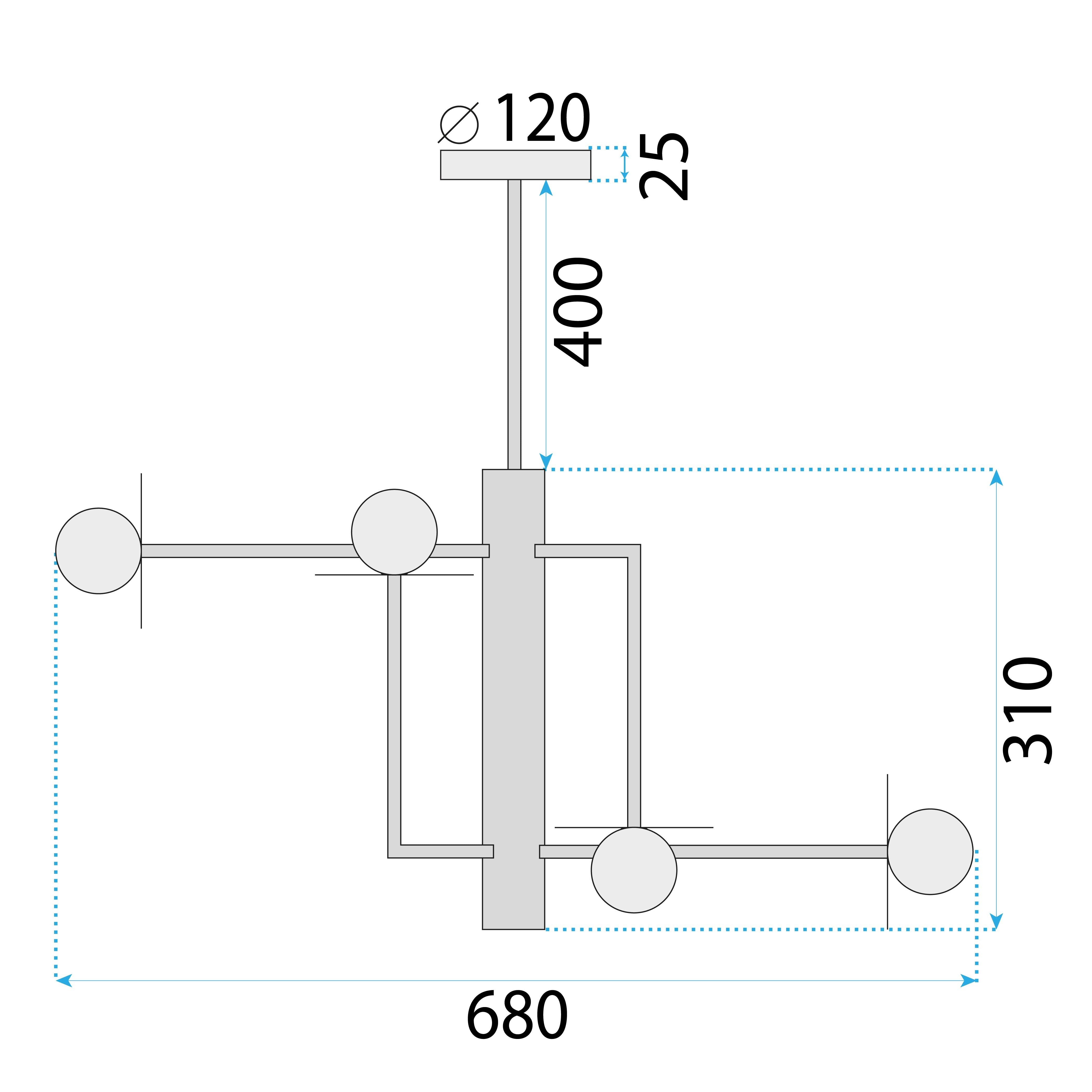 Lampada APP1668-6CP Black