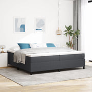 Letto con Rete a Molle e Materasso Grigio Scuro 200x200 cm Tessuto in Corduroy