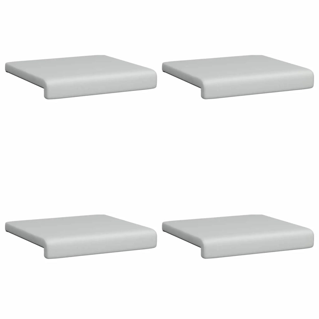 Cuscino per panchina 4 pcs Velvet testurizzato Grigio Chiaro 42043159