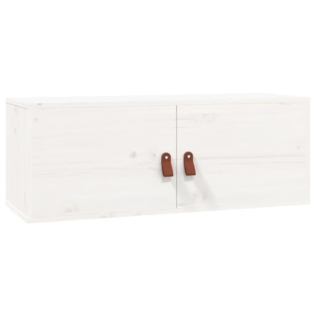 Pensili 2 pz Bianchi 80x30x30 cm in Legno Massello di Pino CFW5869882