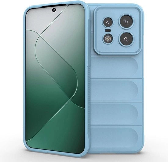 Hoes con bumper premium resistente allo shock per Motorola Edge 50 Pro 5G in blu chiaro