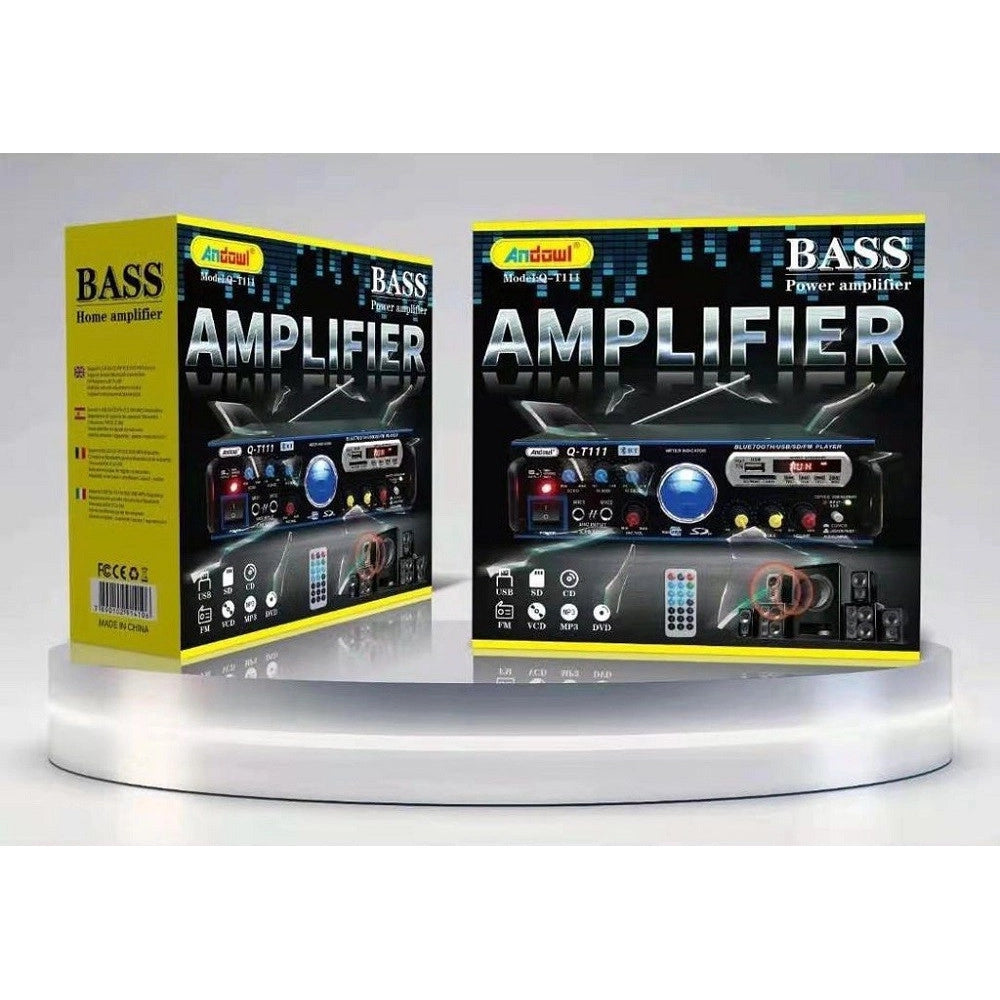 Trade Shop - Amplificatore Audio Karaoke Bluetooth Usb Sd Radio Fm Speaker Telecomando Q-t111 -