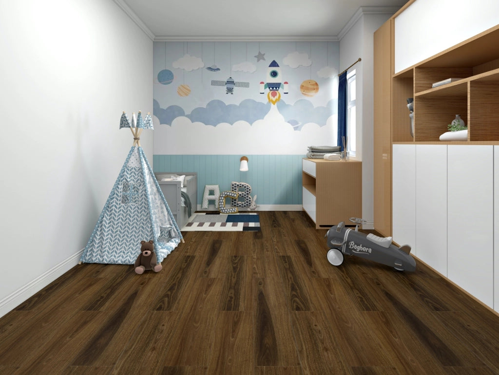 Pavimento in PVC effetto parquet marrone; 5 mm; 2;554 m2
