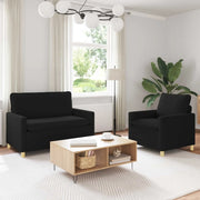 Set di divani 2 pz Nero Tessuto 3417039