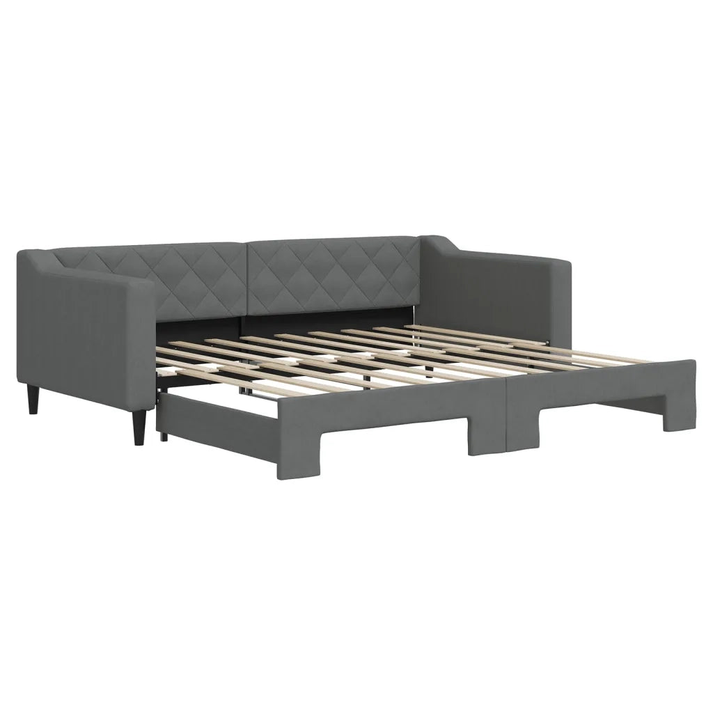 Divano Letto con Letto Estraibile-Sofa Letto-Daybed Grigio Scuro 90x190cm Tessuto 549001
