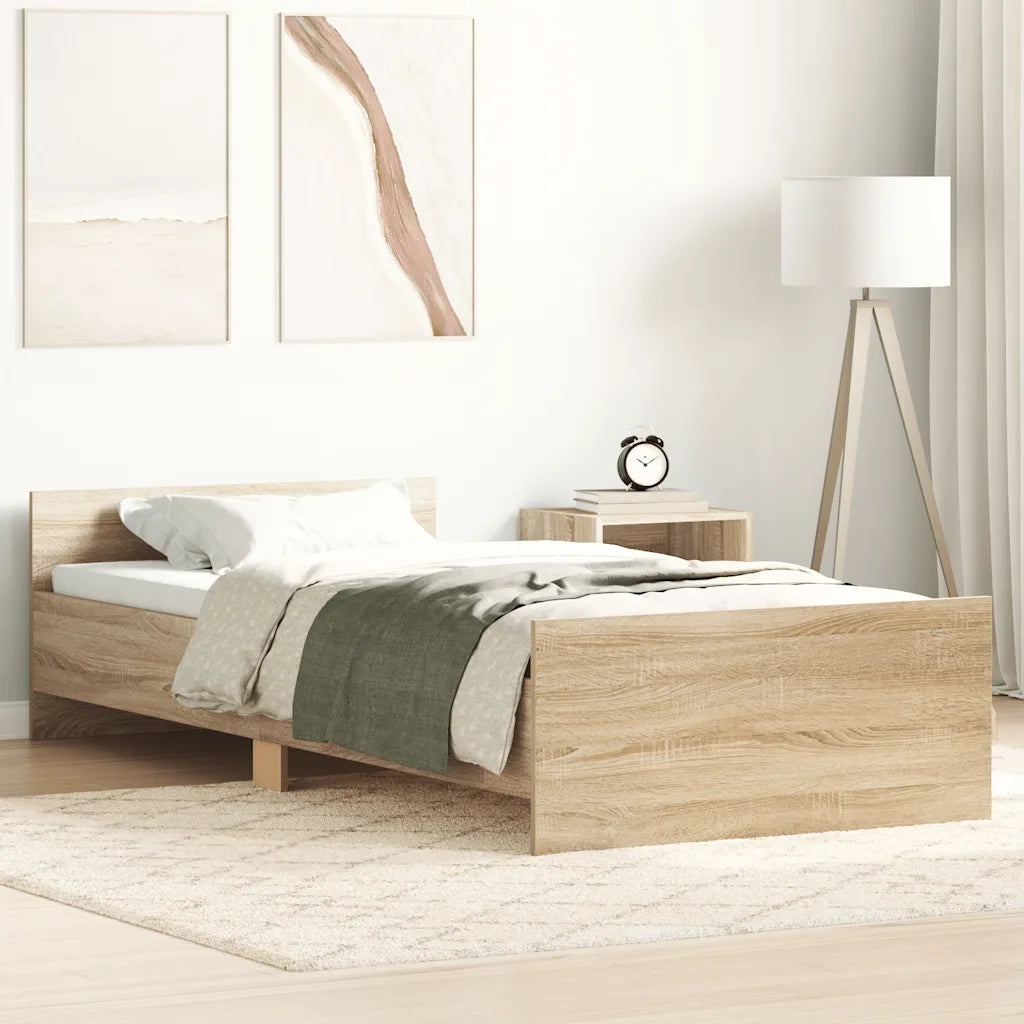 Giroletto senza Materasso Rovere Sonoma 90x190 cm in Truciolato 835941