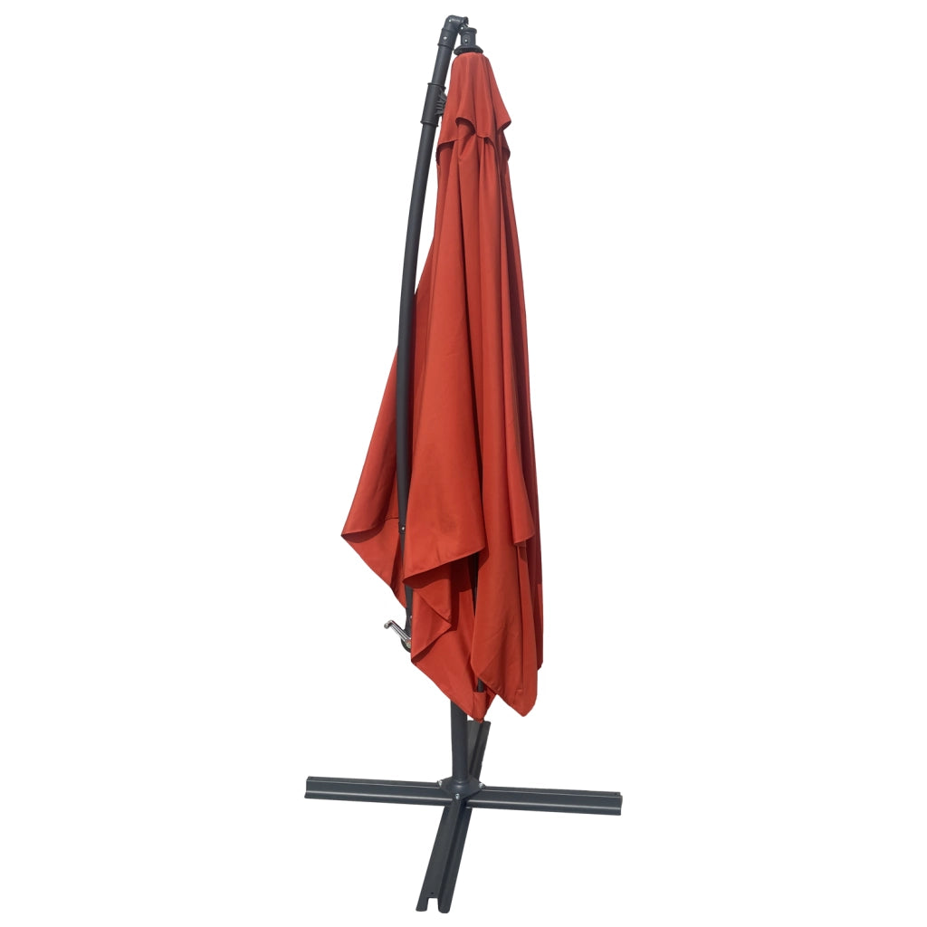 Ombrellone offset MOLOKAI quadrato 2,7x2,7m terracotta + copertura