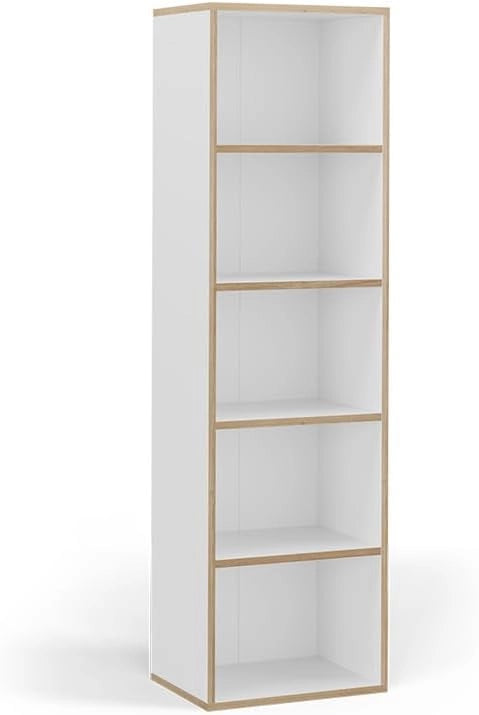 Libreria Tetrix, Antracite, 40 x 140 cm con 5 scomparti, per la conservazione di libri e decorazioni