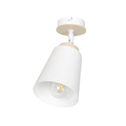 Emibig Atlas lampada soffitto bianca legno chiaro E27