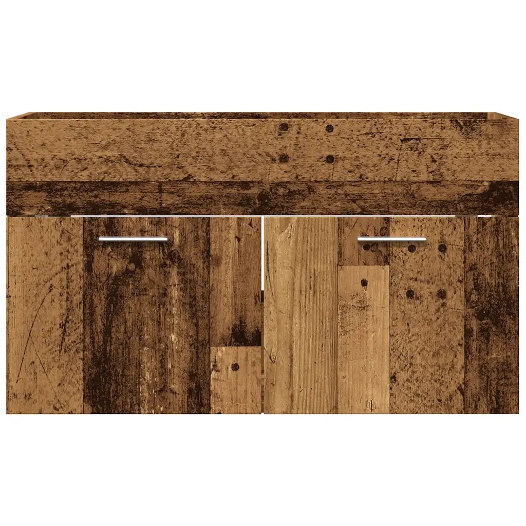 Mobile Lavabo Bagno Legno Antico 90x38,5x46 cm Multistrato 856215