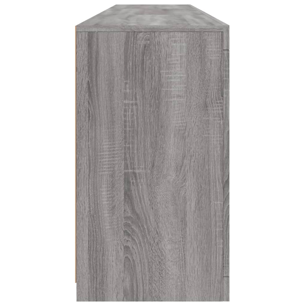 Buffet credenza cassettiera armadio mobile contenitore organizer per cucina soggiorno salotto con luci LED Sonoma 181,5 x 37 x 67 cm grigio 02_0030064