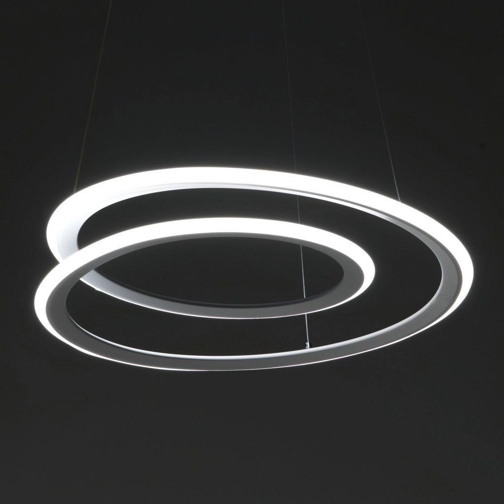 Lampadario in polipropilene bianco opaco cm H.165 x Ø.50