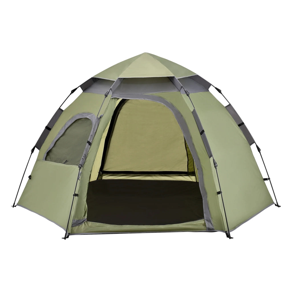 Tenda da campeggio a montaggio istantaneo 240 x 205 x 140 cm verde scuro grigio 03_0008734