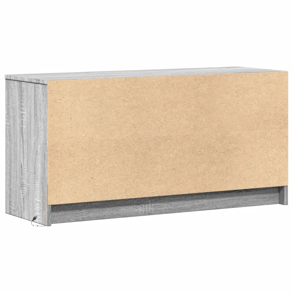 Mobile Porta TV con LED Grigio Sonoma 100x34x50cm in Truciolato 852220