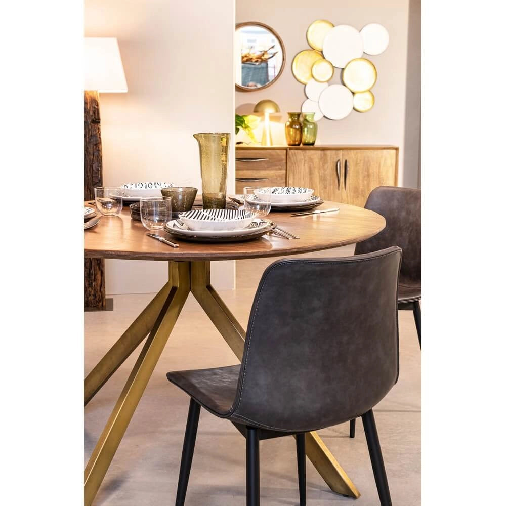 Set di 2 Sedie da Pranzo in Similpelle con Gambe in Acciaio - NATALIA