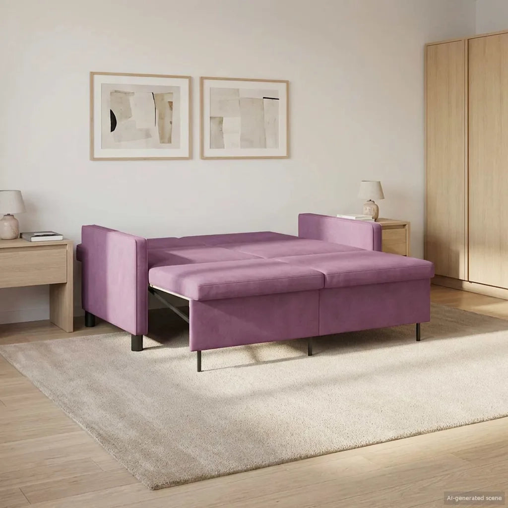 Divano letto | Sof¨¤ letto | Letto singolo Viola Tessuto
