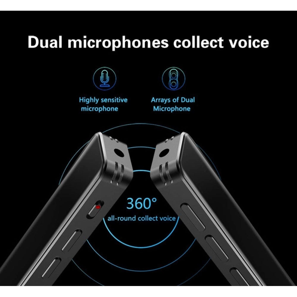 Trade Shop - Mini Registratore Vocale Audio Digitale 8gb Con Schermo Lcd Ricaricabile Q-lc501 -