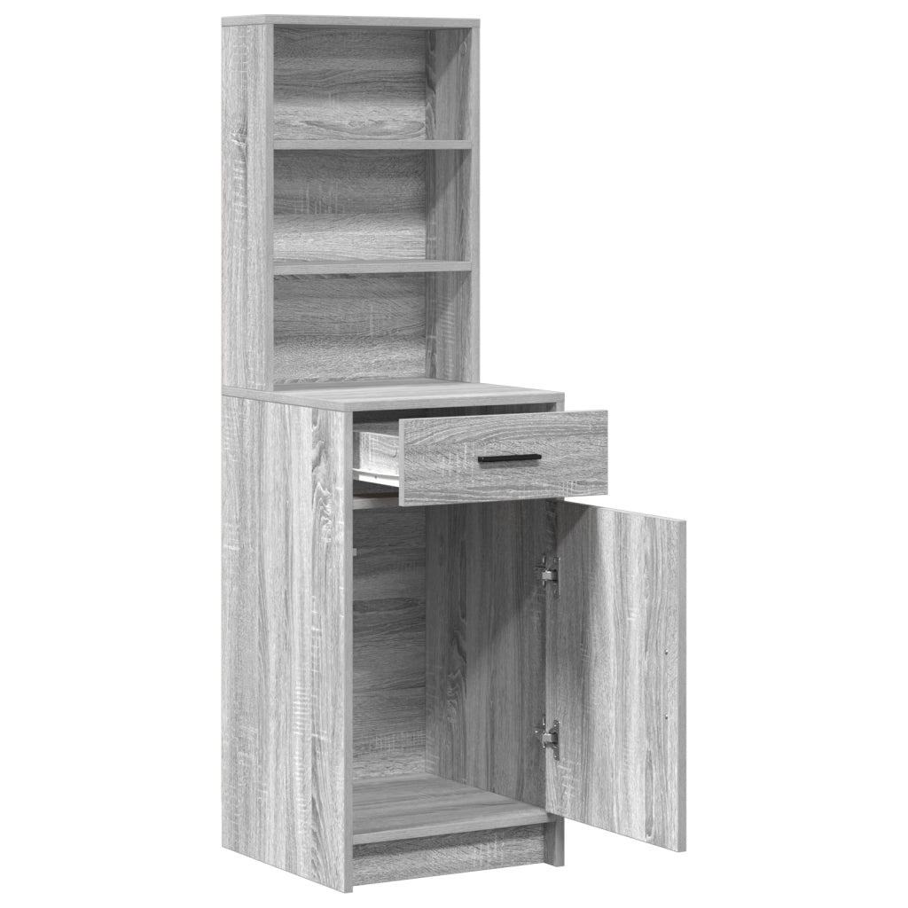 Highboard Grigio Sonoma 40x41x135 cm Legno Ingegnerizzato
