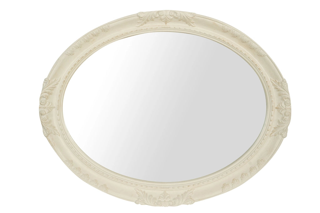 Biscottini SPECCHIERA DA PARETE IN LEGNO FINITURA BIANCA ANTICATA MADE IN ITALY Specchio