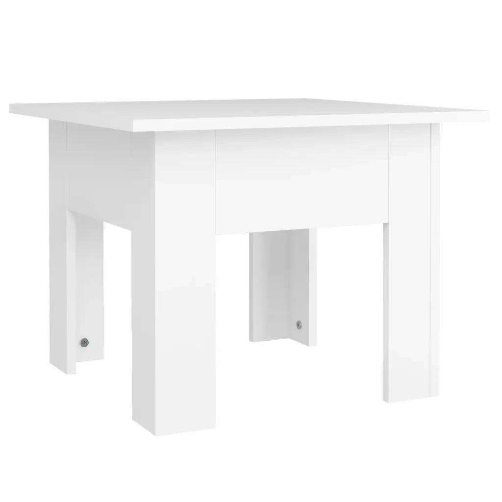 Tavolino da Salotto-Tavolino da soggiorno Bianco 55x55x42 cm in Legno Multistrato