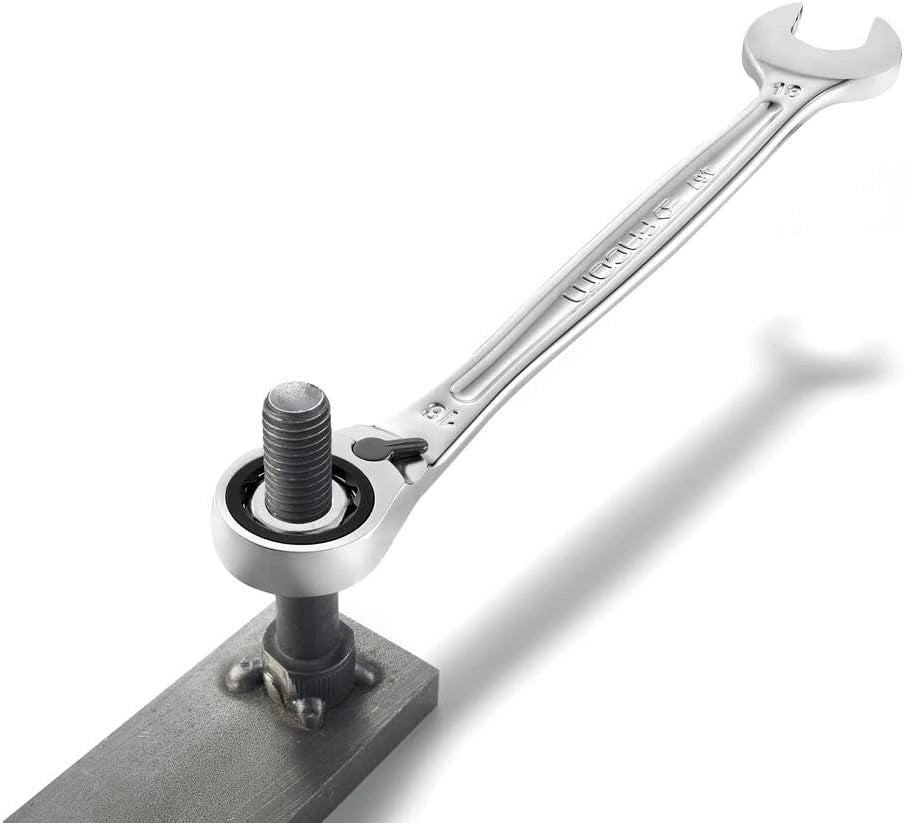 Chiave combinata combinata con cricchetto metrico 24 mm - 467B.24 - Ultra Grip antiscivolo - Meccanismo con cricchetto compatto reversibile tramite leva - Occhiello e forcella inclinati di 15°