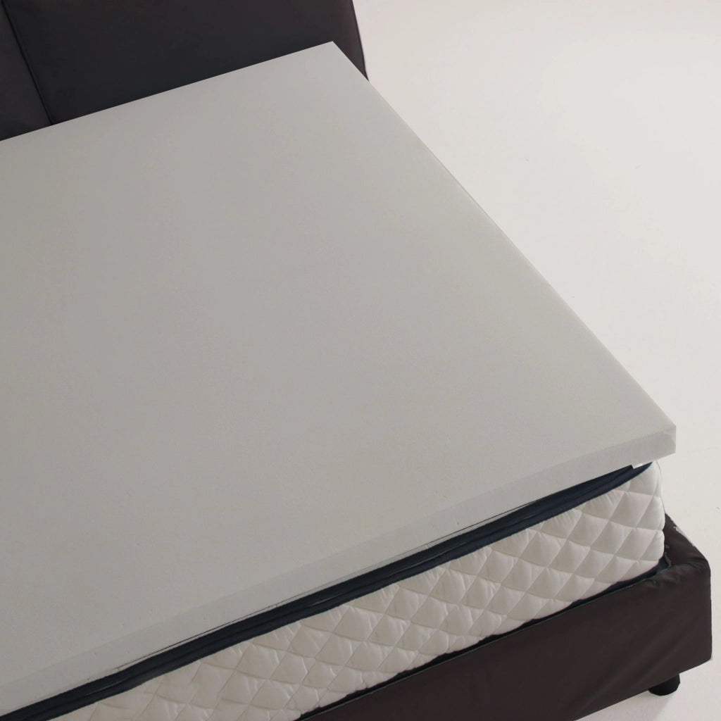Topper materasso, sovra materasso MOLTO RIGIDO, correttore ortopedico materasso CAUCCIU FOAM H6 cm, tessuto anallergico sfoderabile, 4 lati in ARGENTO - ORTOPEDIC piazza e mezza 120x200